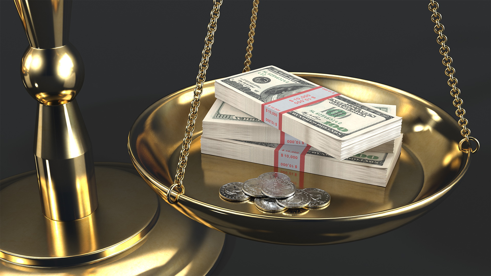 Time Or Money On The Scales 3D