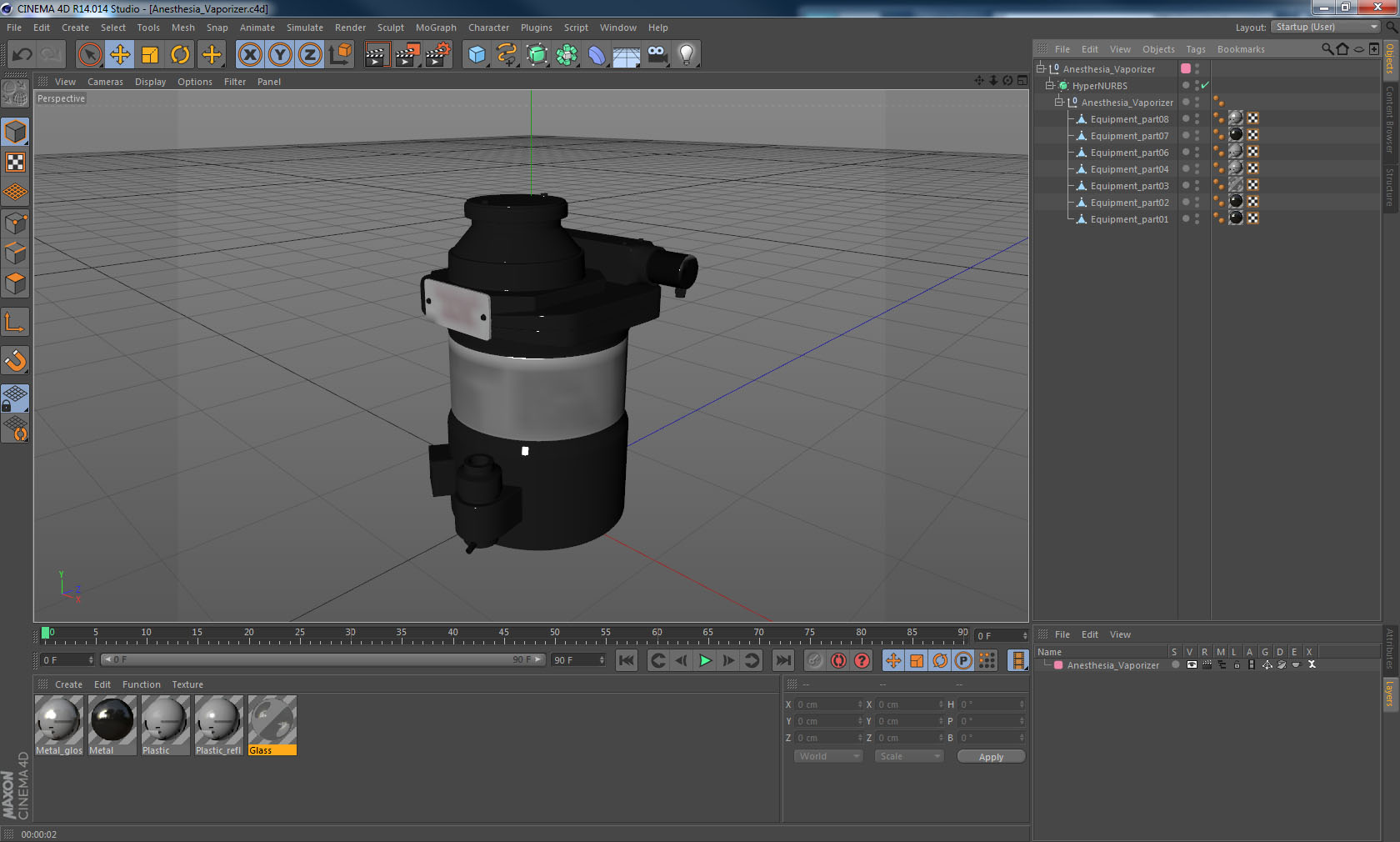 3D model Anesthesia Vaporizer