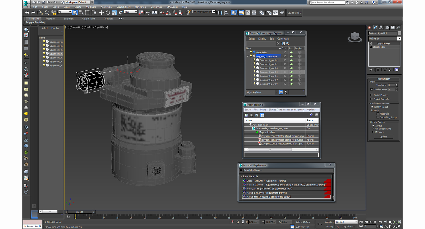 3D model Anesthesia Vaporizer