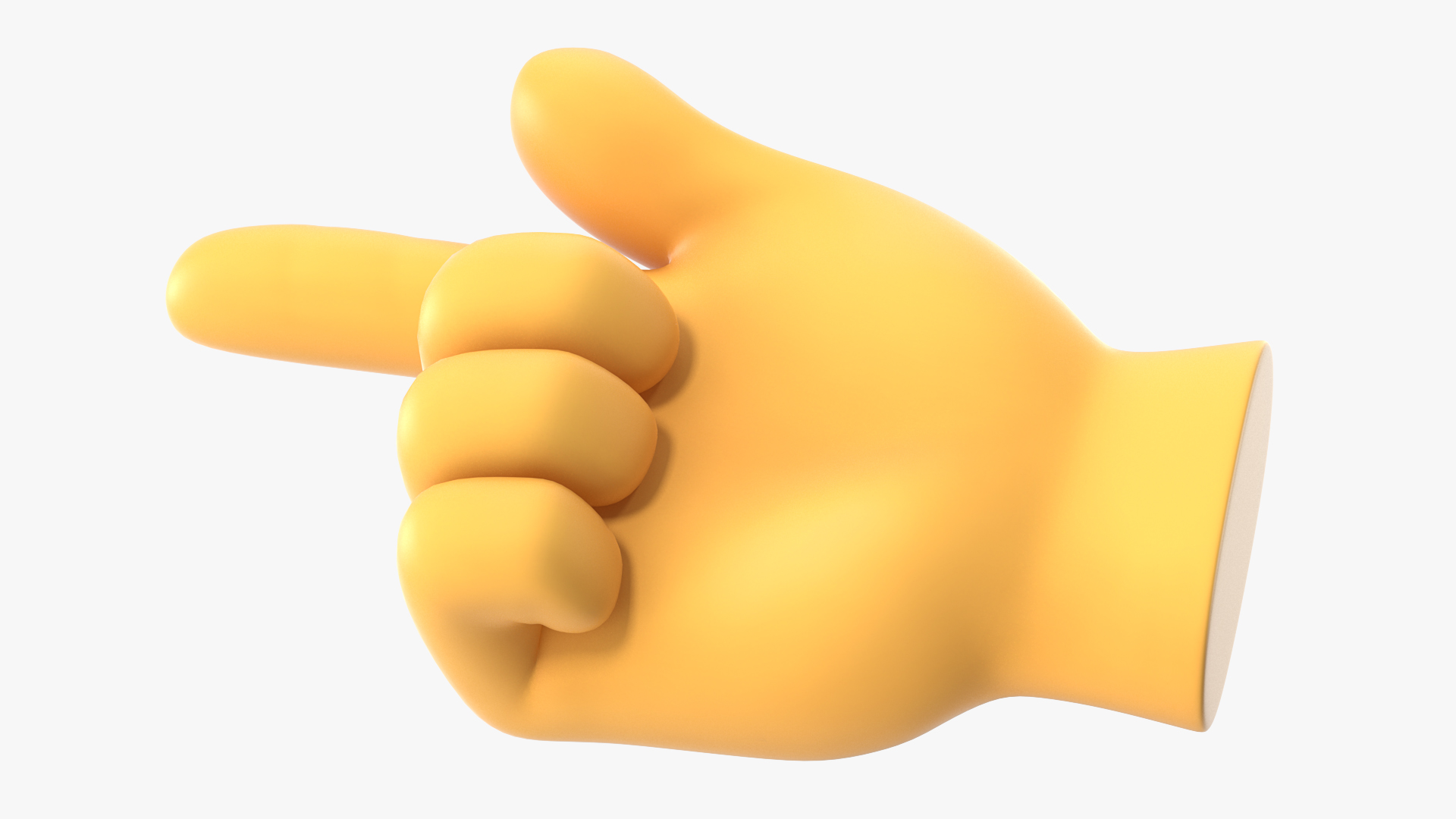 3D model Backhand Index Pointing Right Emoji