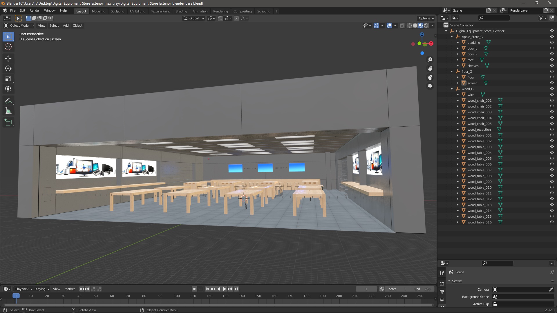 Digital Equipment Store Exterior 3D