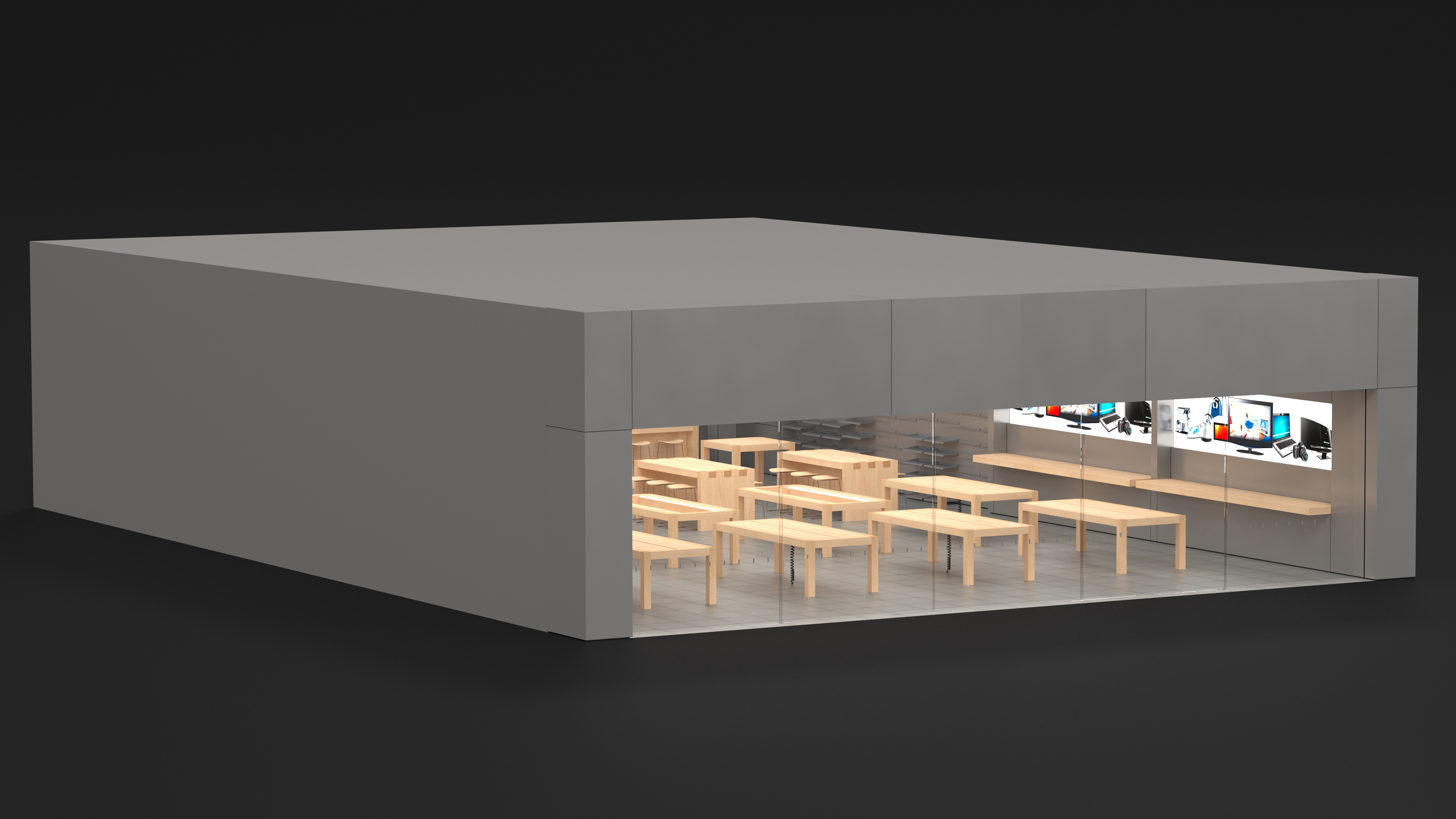 Digital Equipment Store Exterior 3D