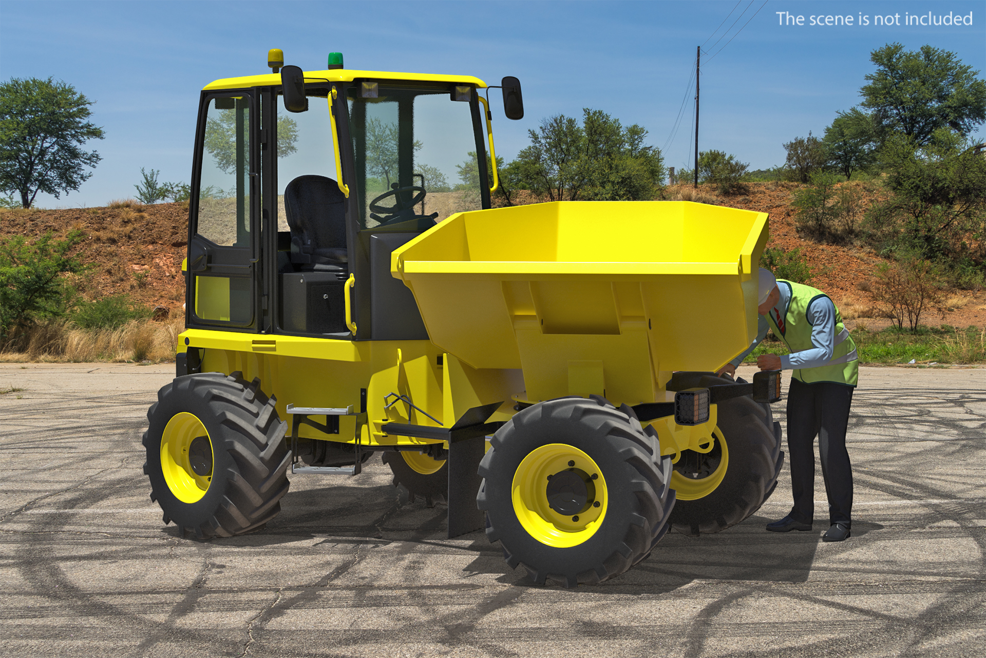 3D Cabbed Dumper Generic Rigged model
