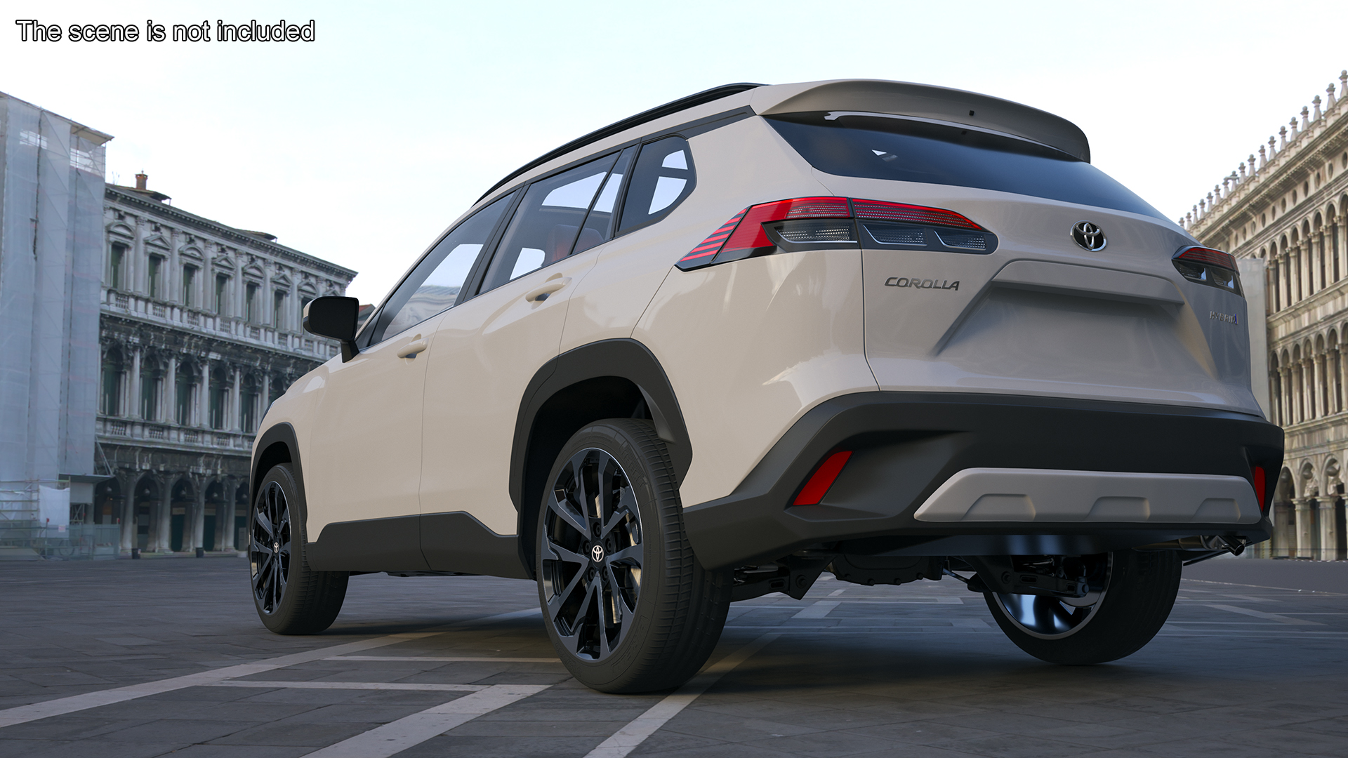 Toyota Corolla Cross 2023 White Color Rigged 3D model