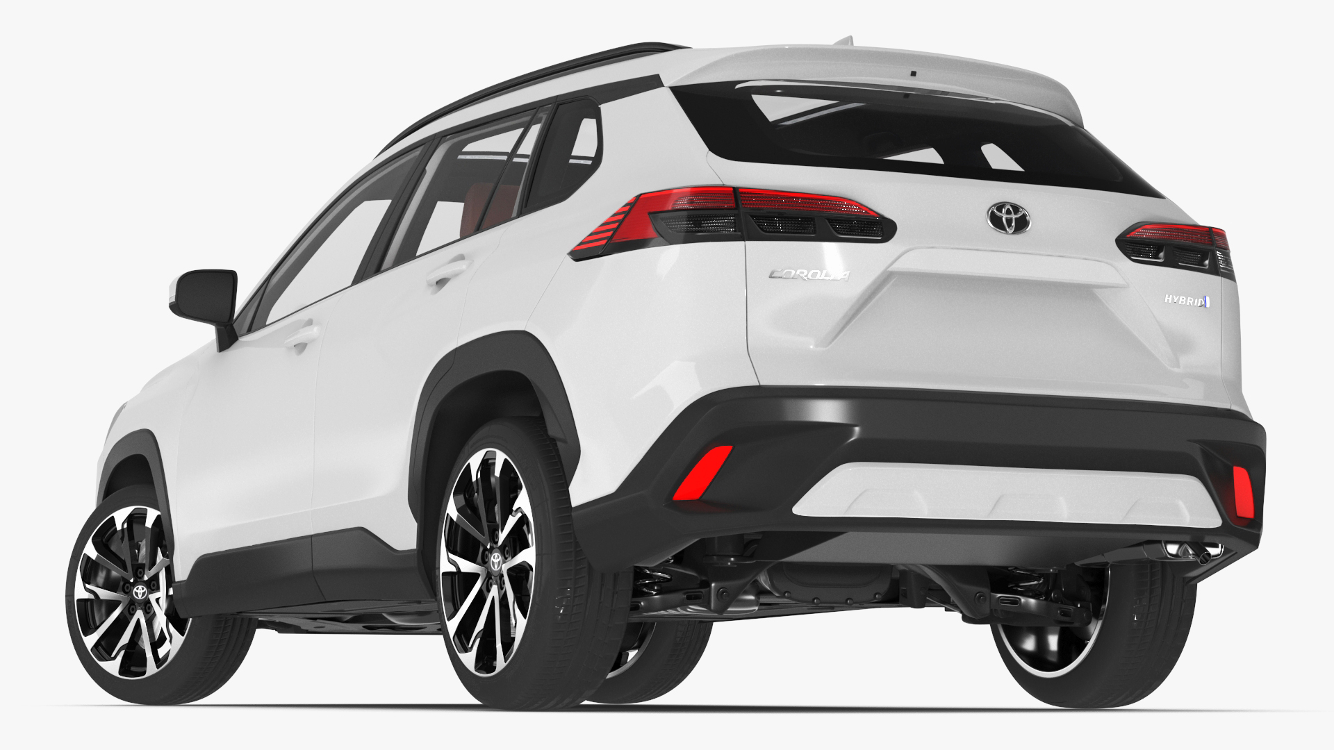 Toyota Corolla Cross 2023 White Color Rigged 3D model