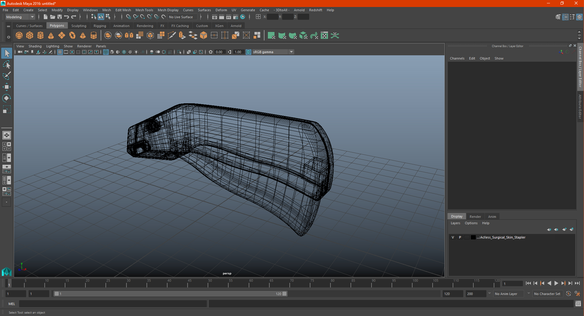 3D AcXess Surgical Skin Stapler model