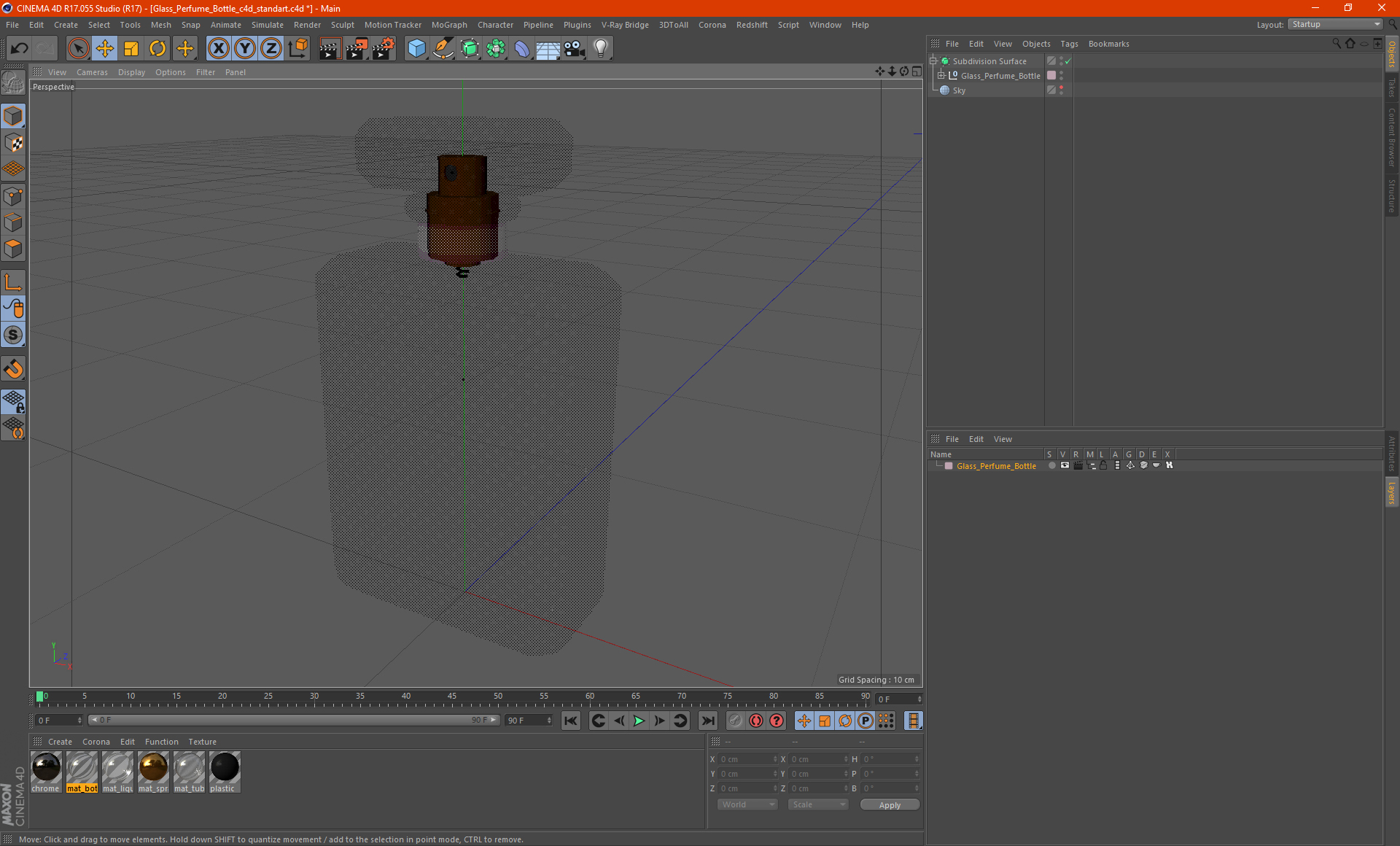 3D model Glass Perfume Bottle