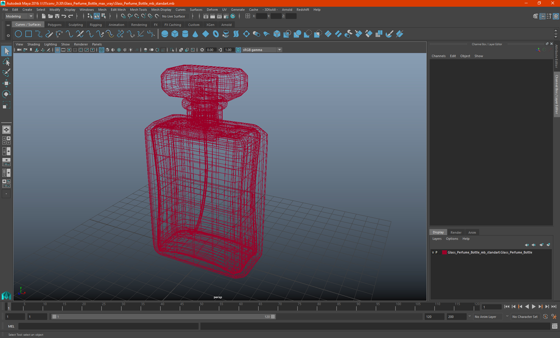 3D model Glass Perfume Bottle