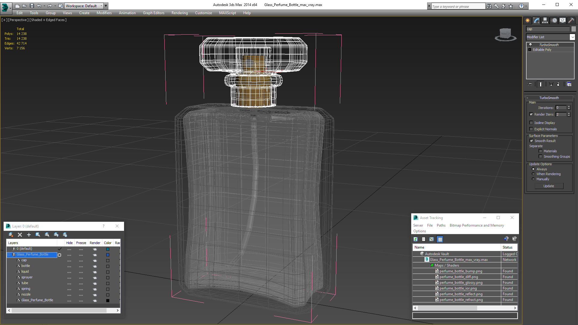 3D model Glass Perfume Bottle
