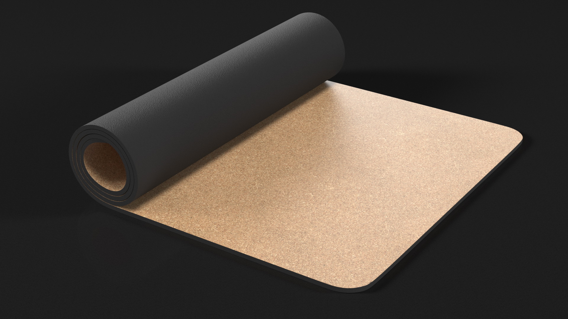 3D model Yoga Mat Rolled Cork