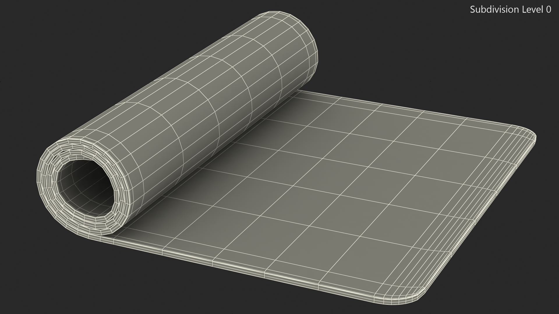 3D model Yoga Mat Rolled Cork