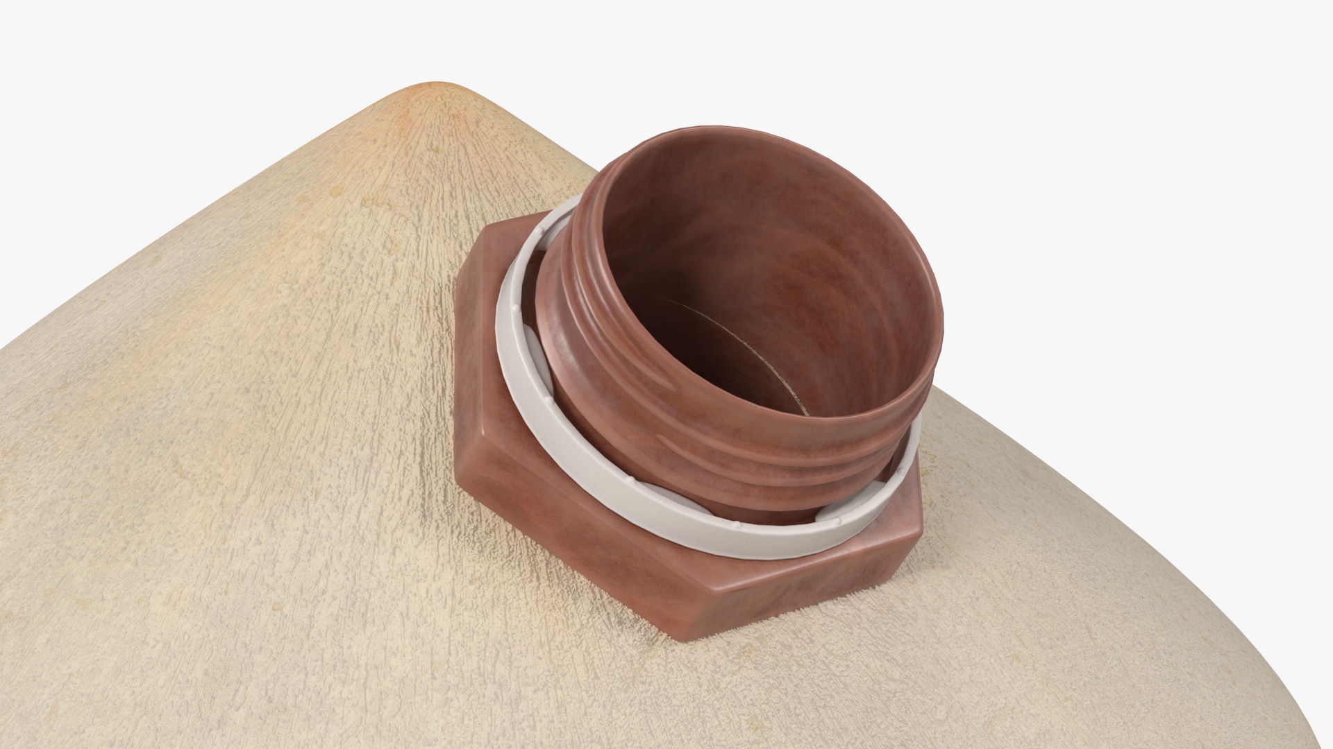 3D Young Shelled Tapped Coconut model