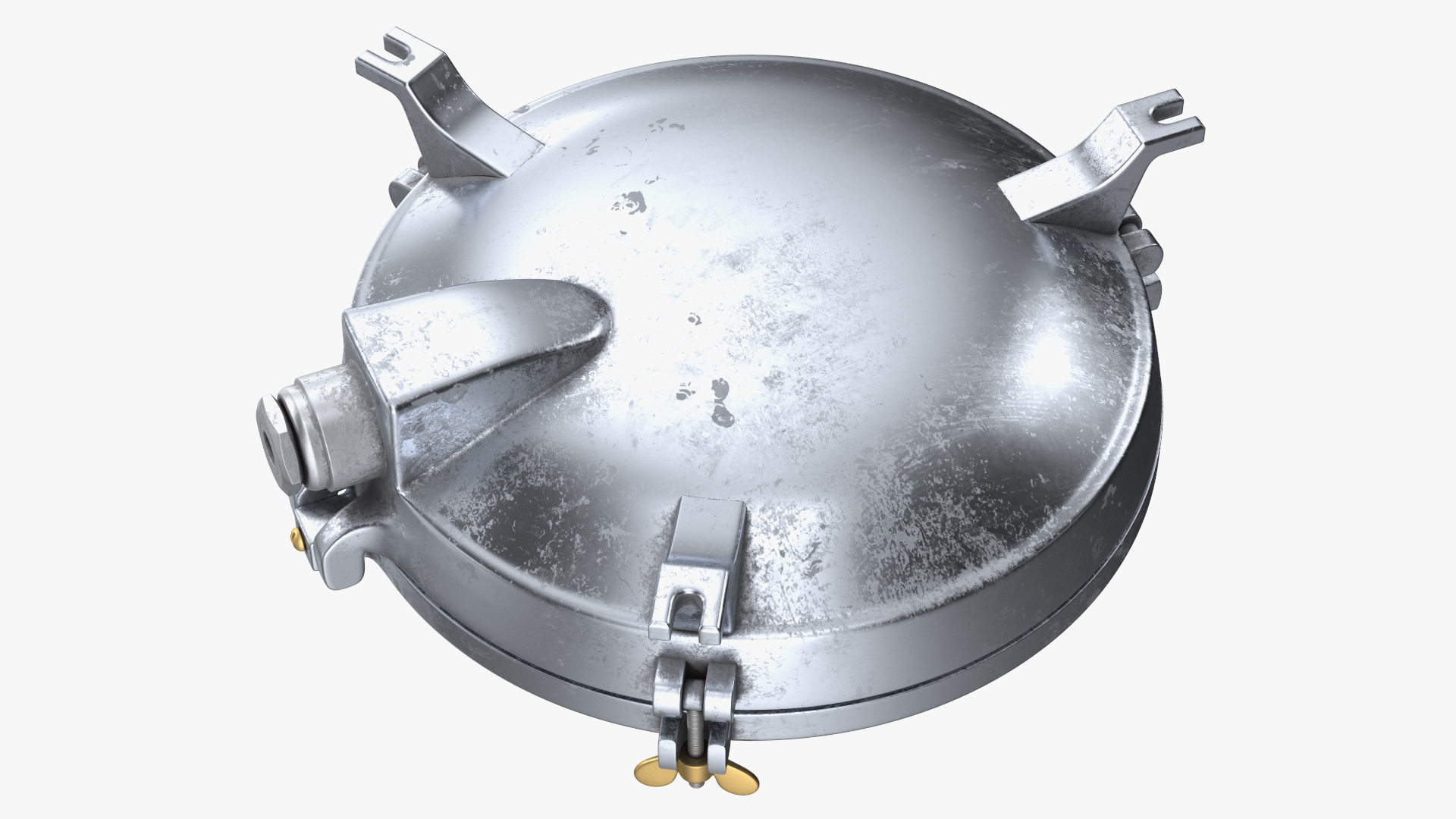 3D Steel Round Bulkhead Light with Corrugated Glass model