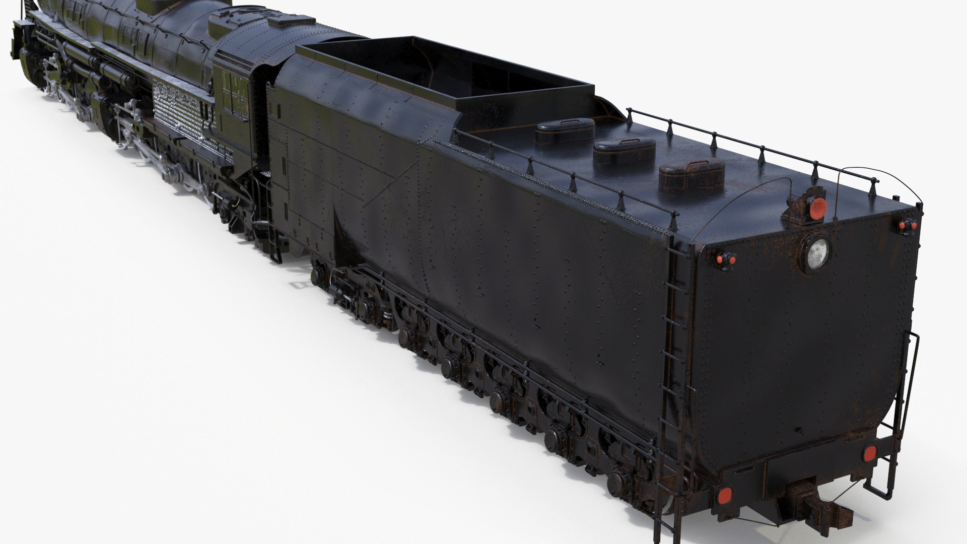 3D Vintage Locomotive with Trailed Tender model