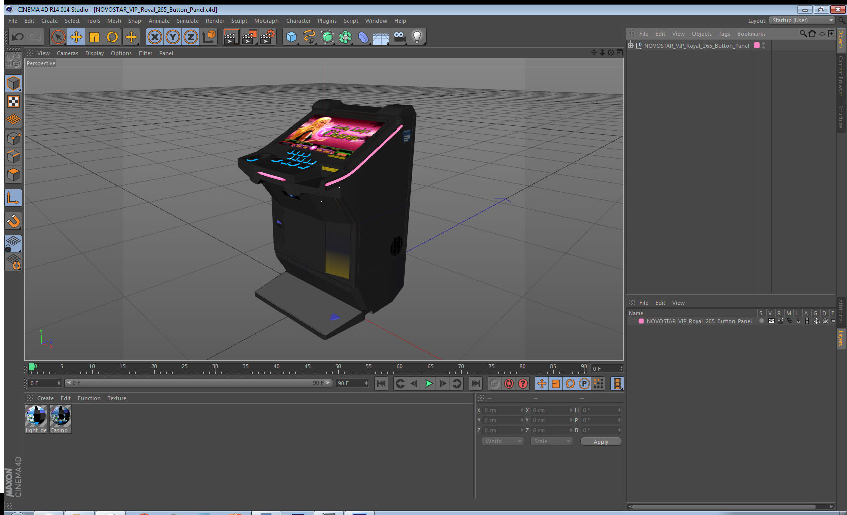 3D model NOVOSTAR VIP Royal 265 Button Panel