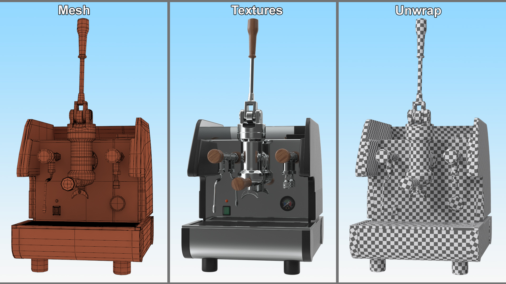 3D Commercial Single Group Lever Espresso Machine