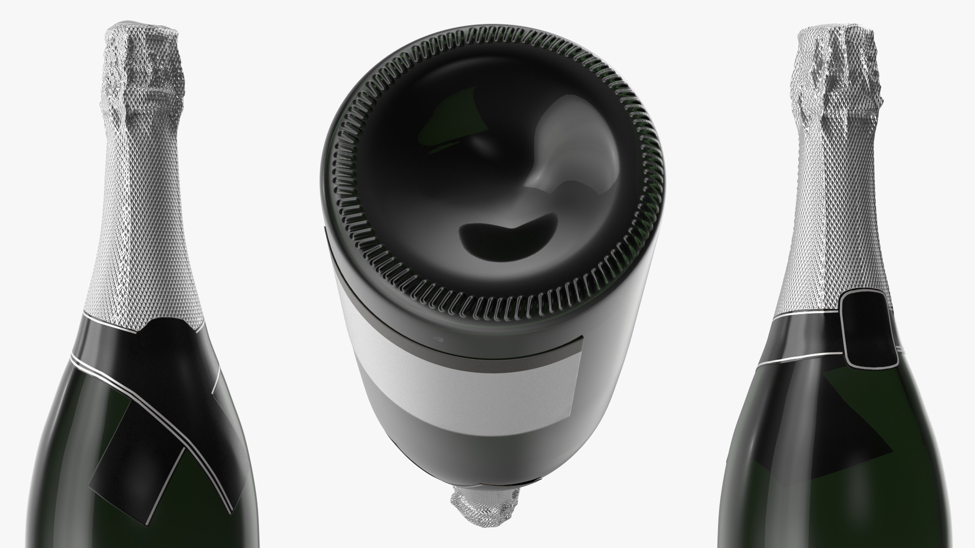 Premium Champagne Bottle 3D model