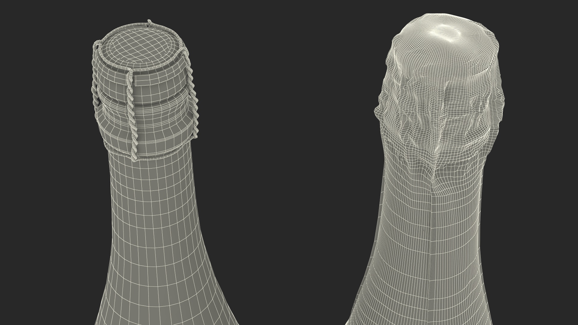 Premium Champagne Bottle 3D model