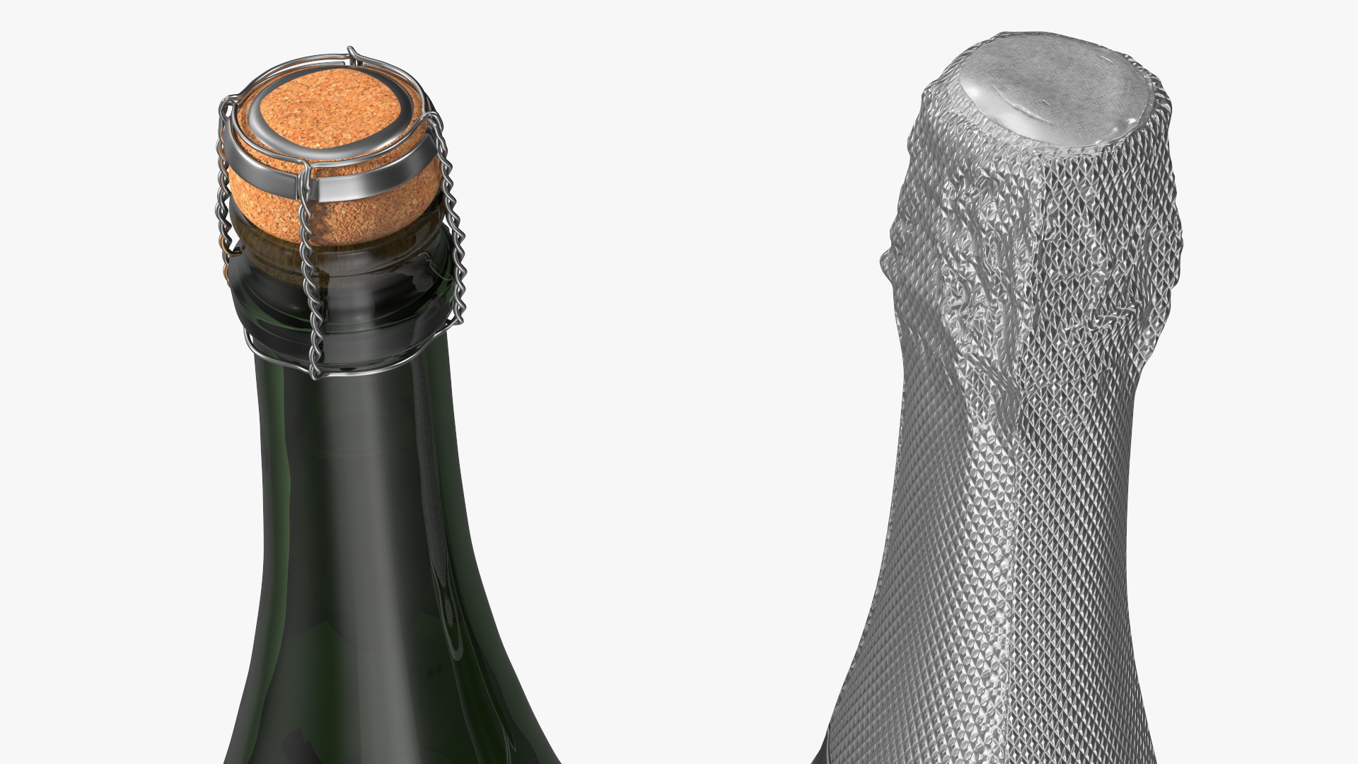 Premium Champagne Bottle 3D model