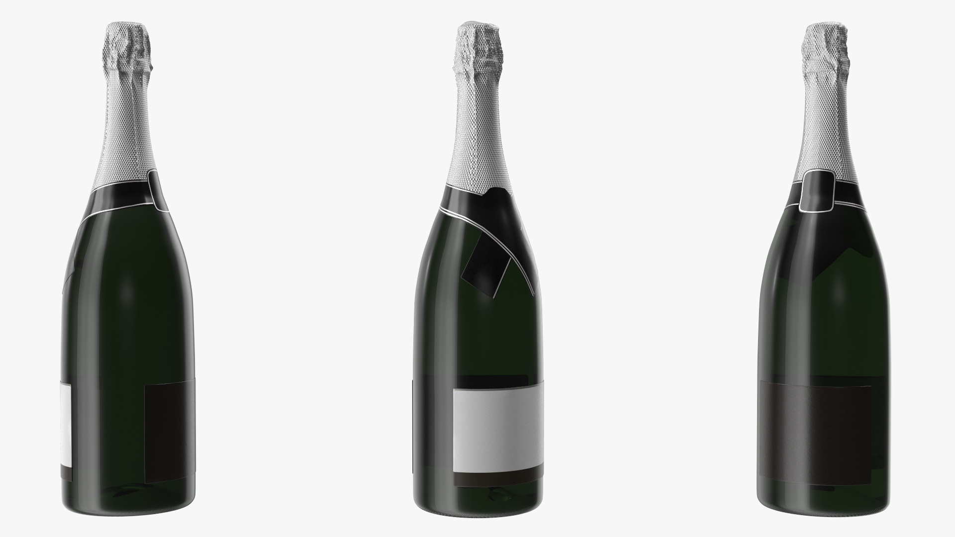 Premium Champagne Bottle 3D model