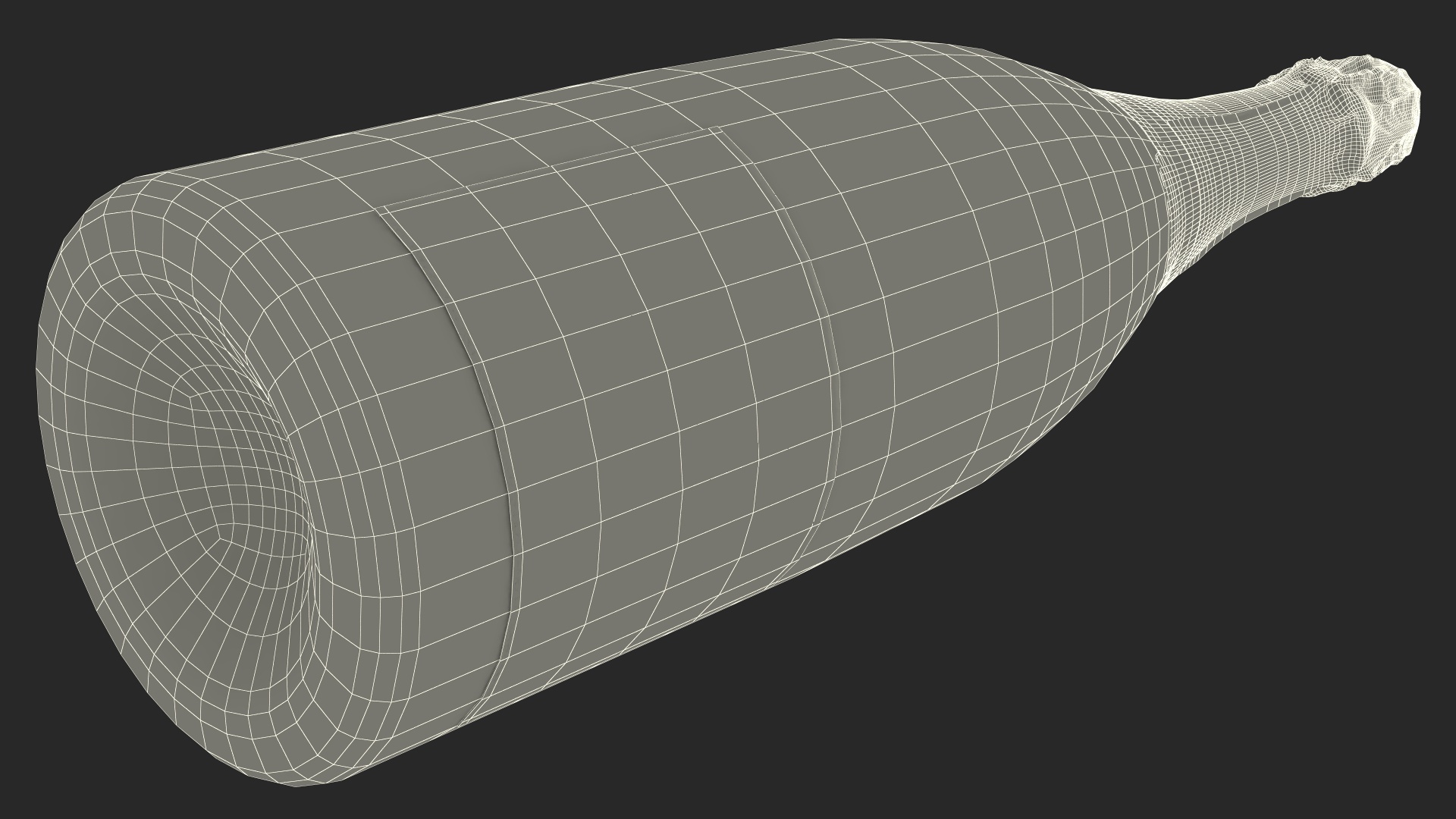 Premium Champagne Bottle 3D model