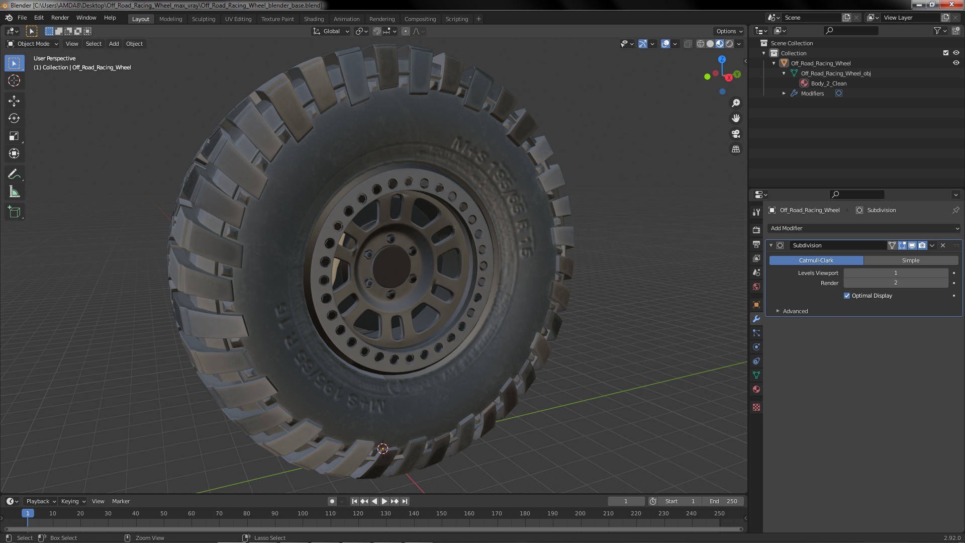 3D Off Road Racing Wheel