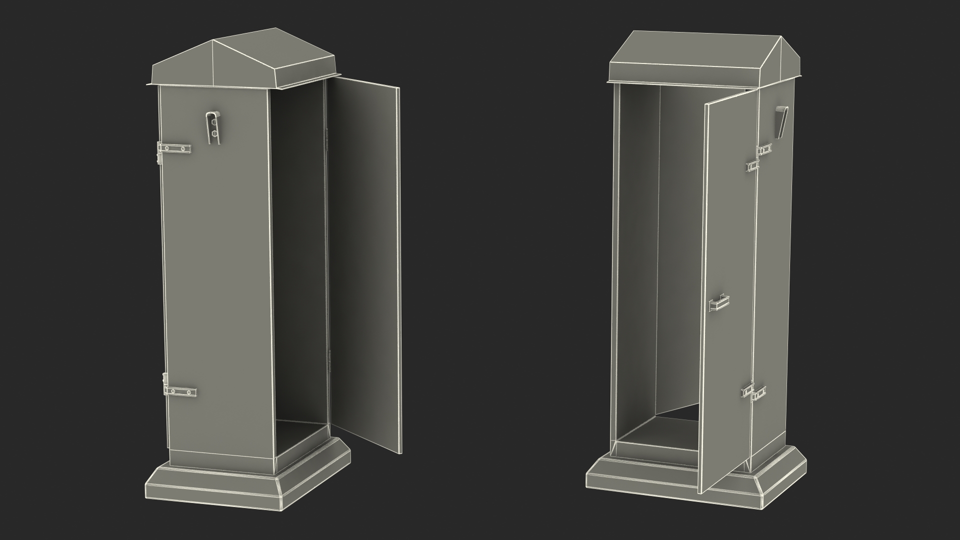3D model Old Slim Railway Relay Cabinet