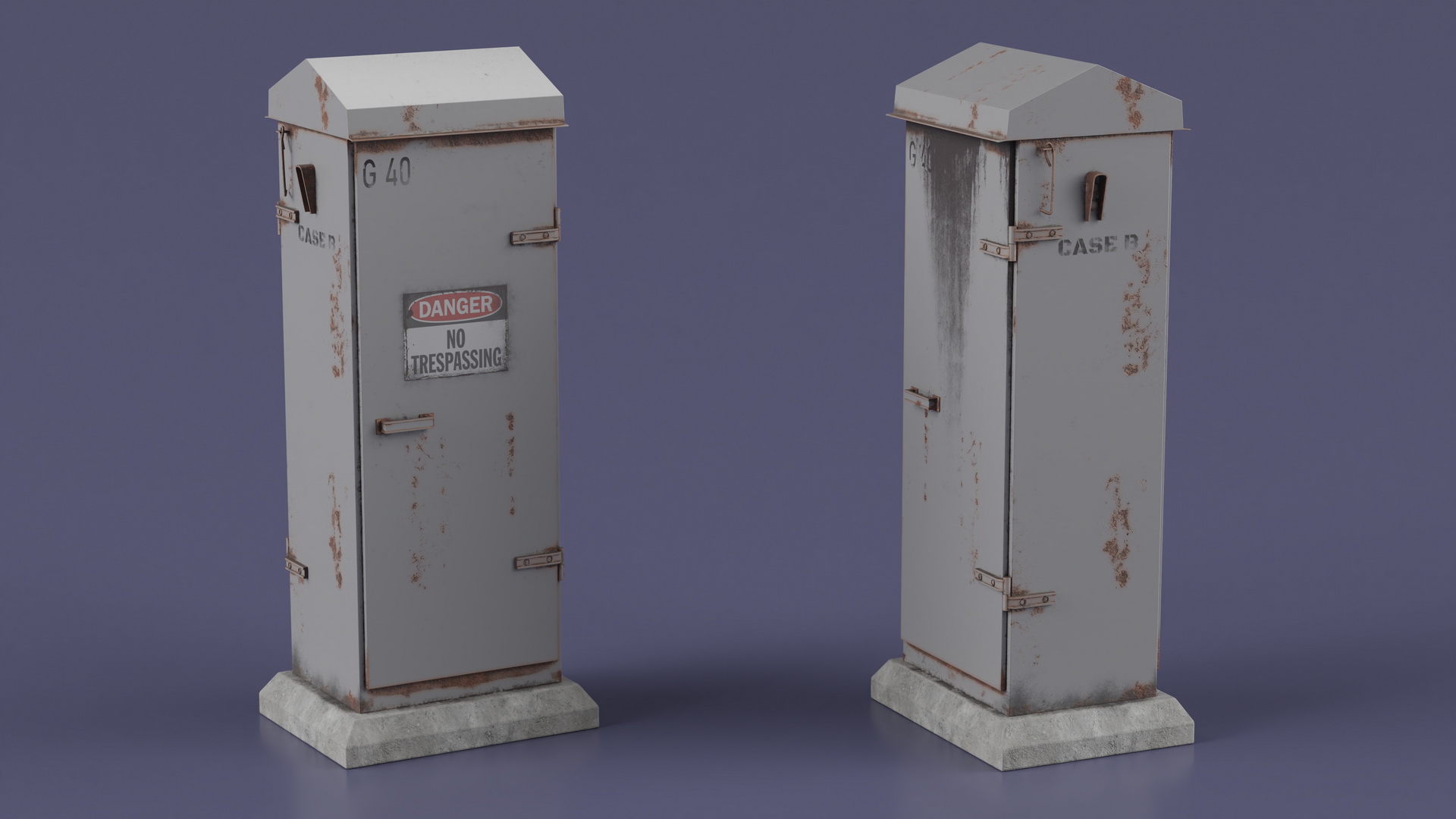 3D model Old Slim Railway Relay Cabinet