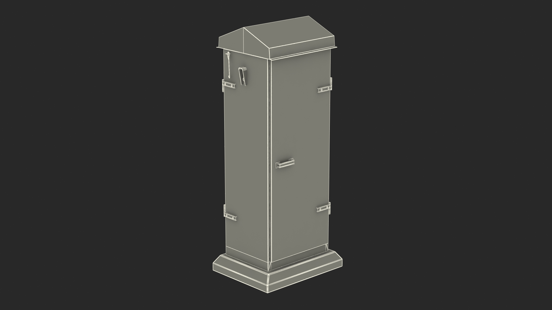 3D model Old Slim Railway Relay Cabinet