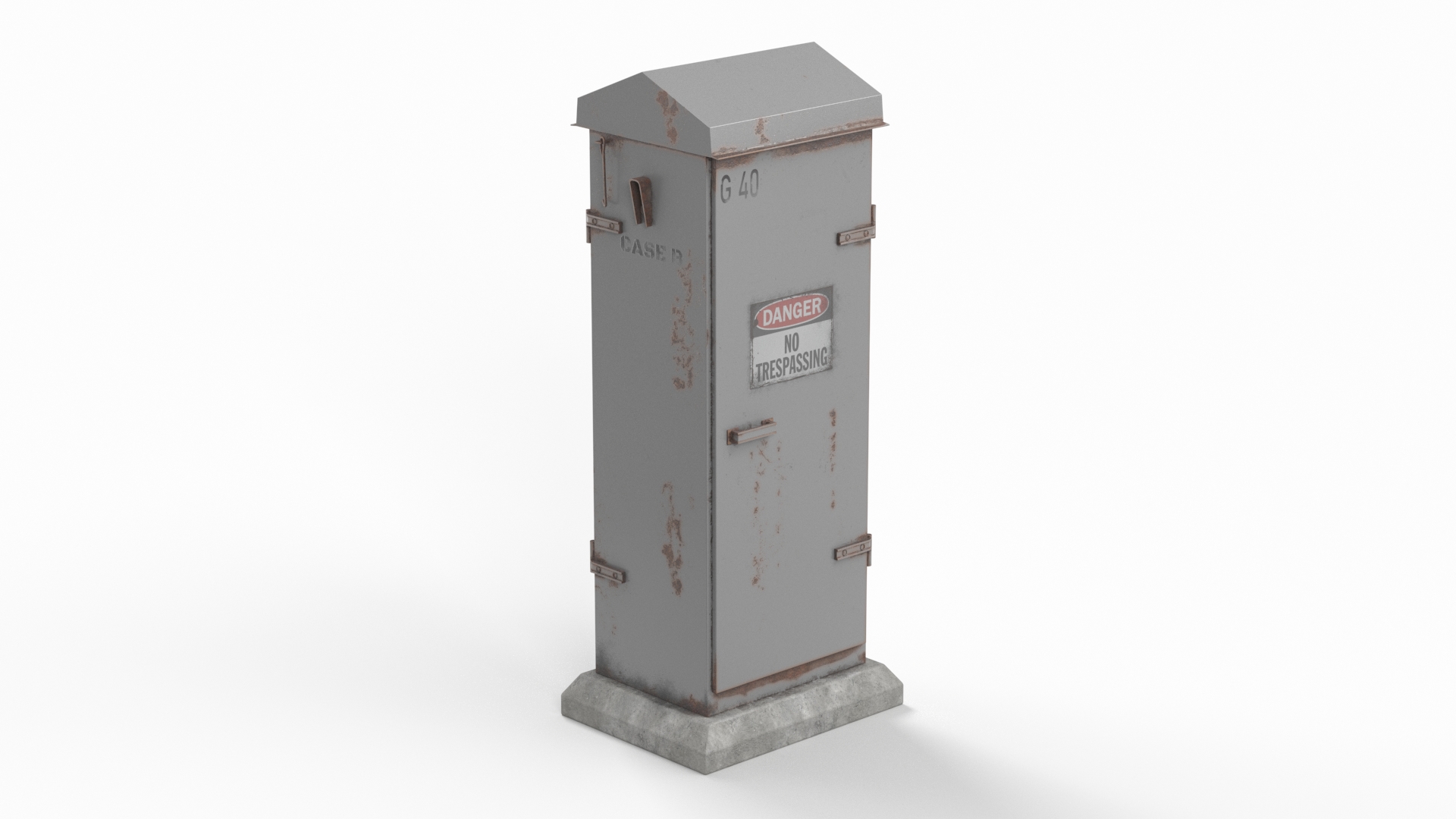 3D model Old Slim Railway Relay Cabinet