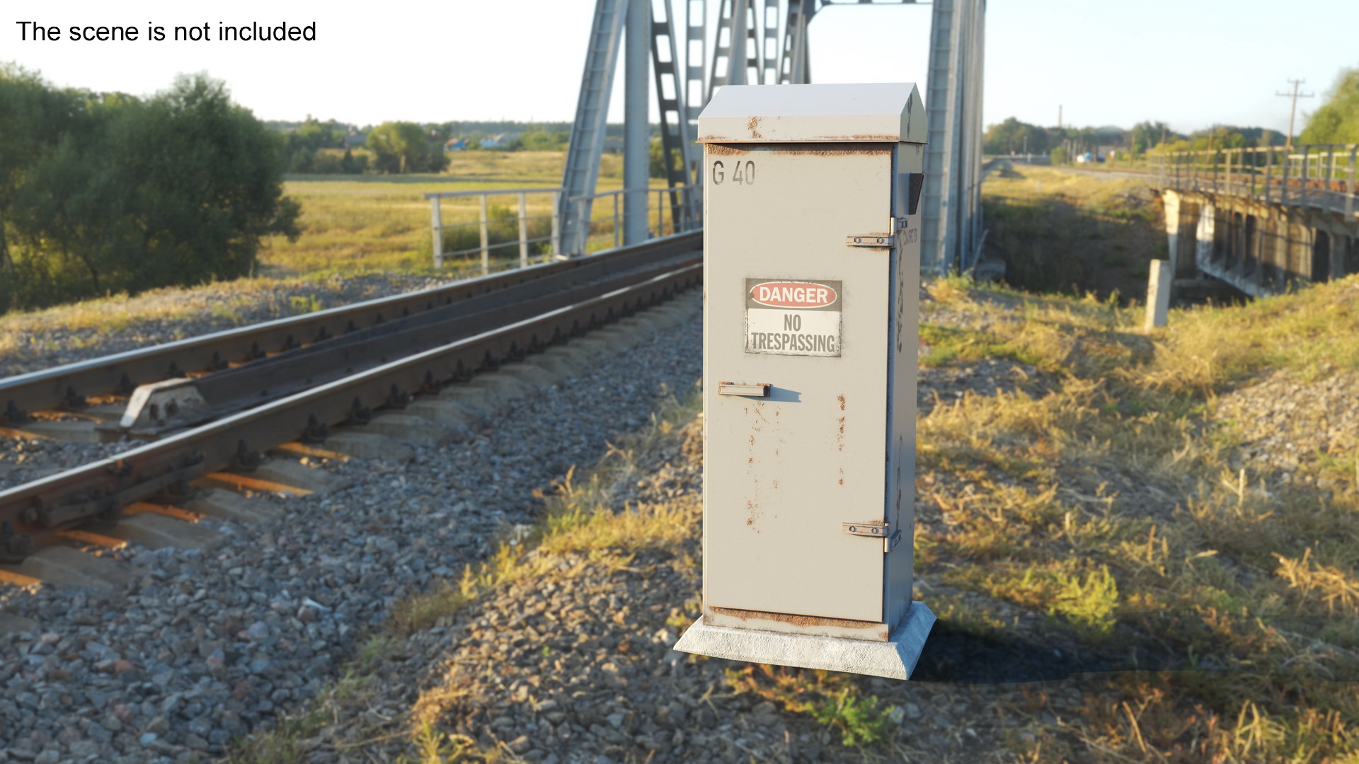 3D model Old Slim Railway Relay Cabinet