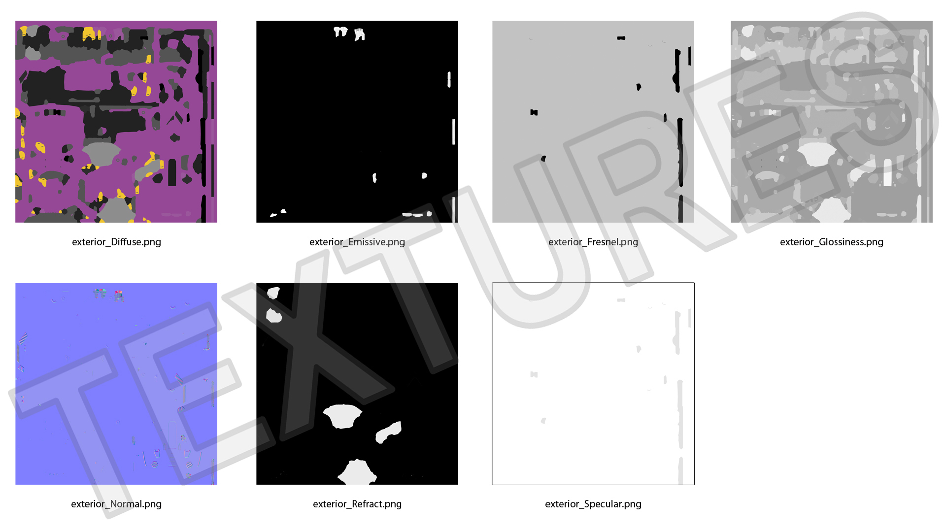 3D Flying Car Purple Simple Interior model