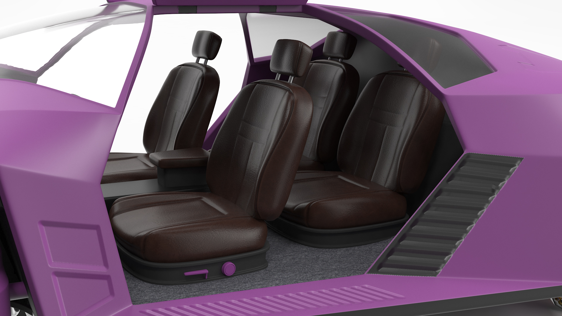 3D Flying Car Purple Simple Interior model