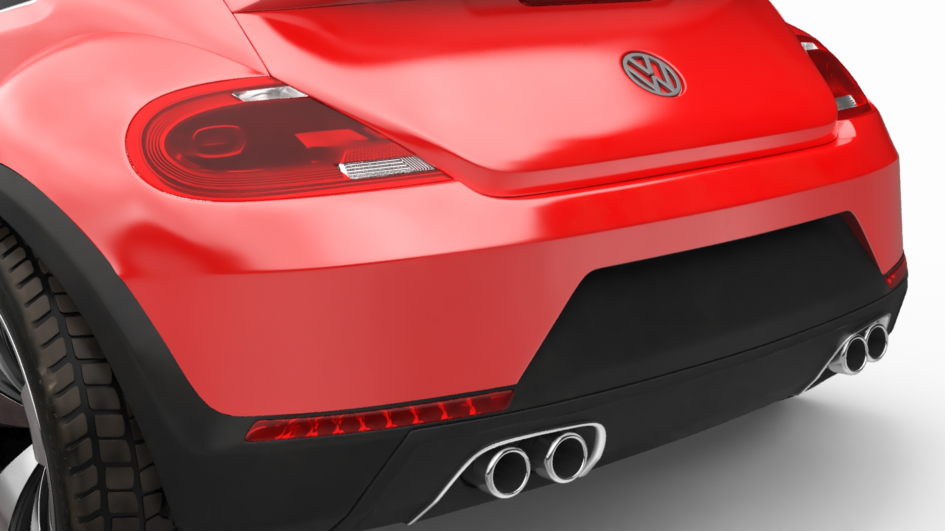 Volkswagen Beetle Compact Car 3D model