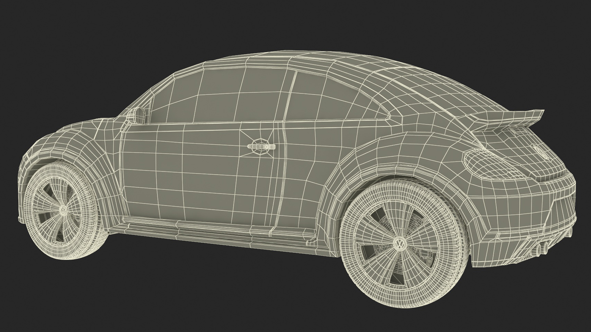 Volkswagen Beetle Compact Car 3D model