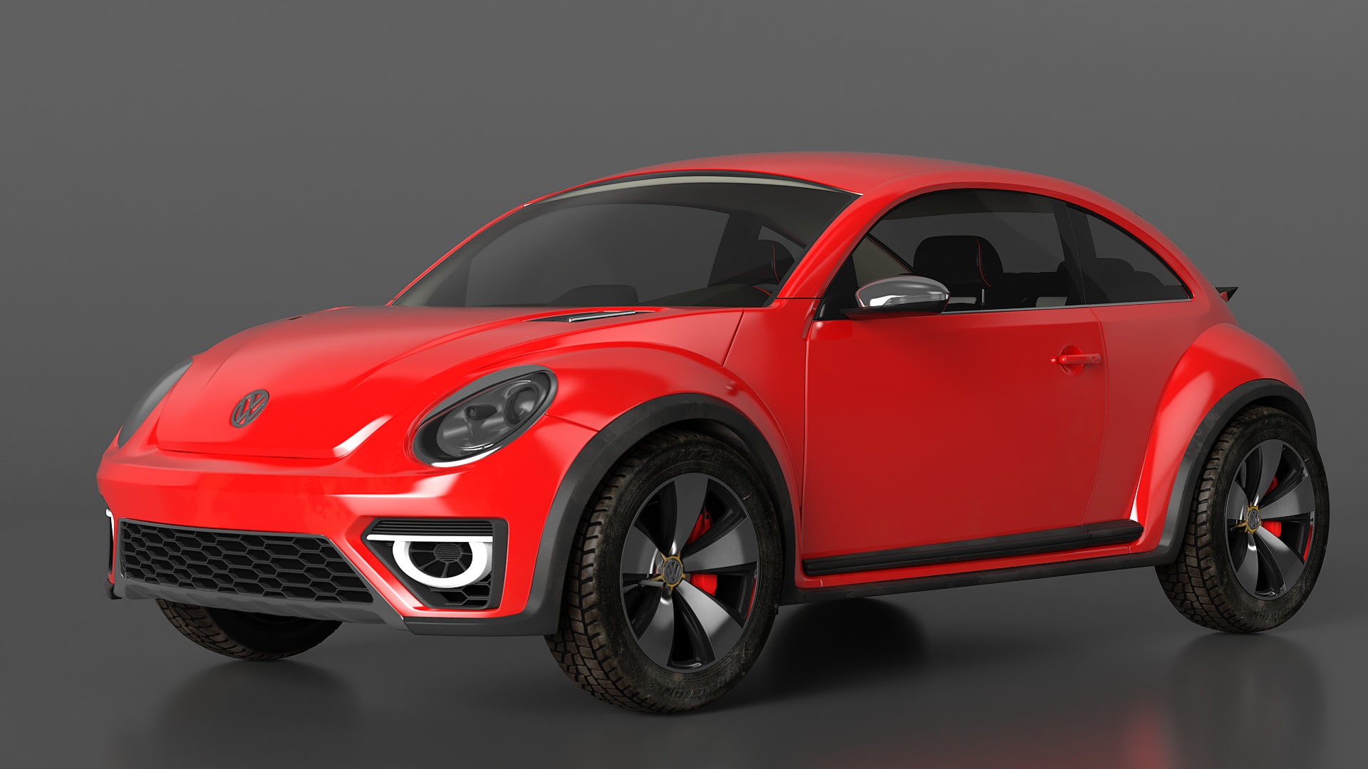 Volkswagen Beetle Compact Car 3D model