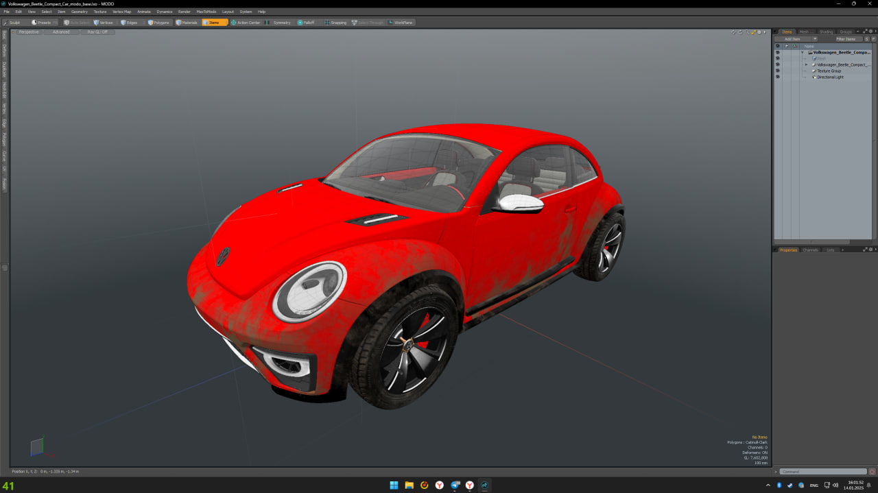 Volkswagen Beetle Compact Car 3D model