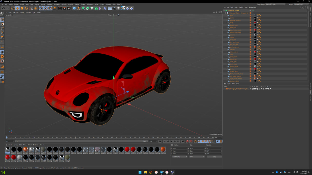 Volkswagen Beetle Compact Car 3D model