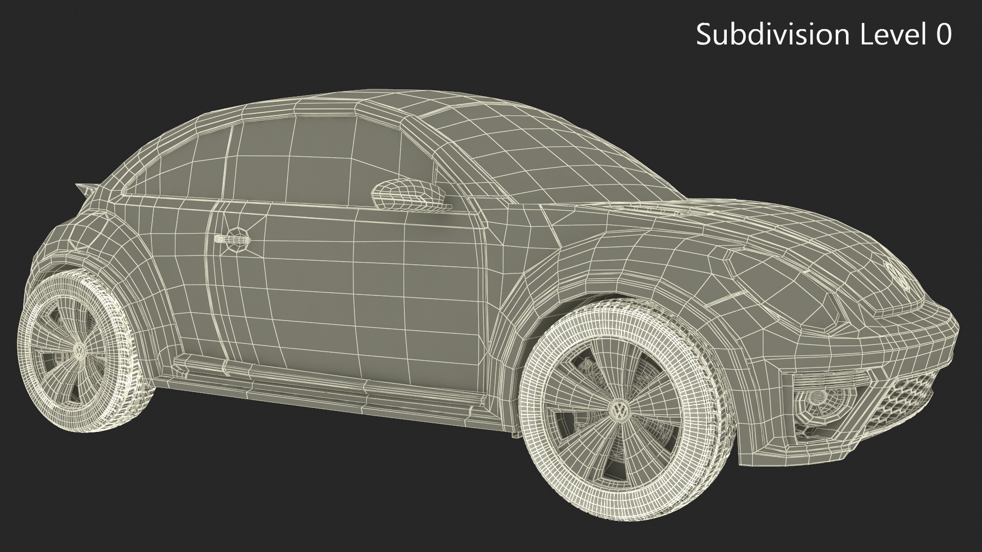 Volkswagen Beetle Compact Car 3D model