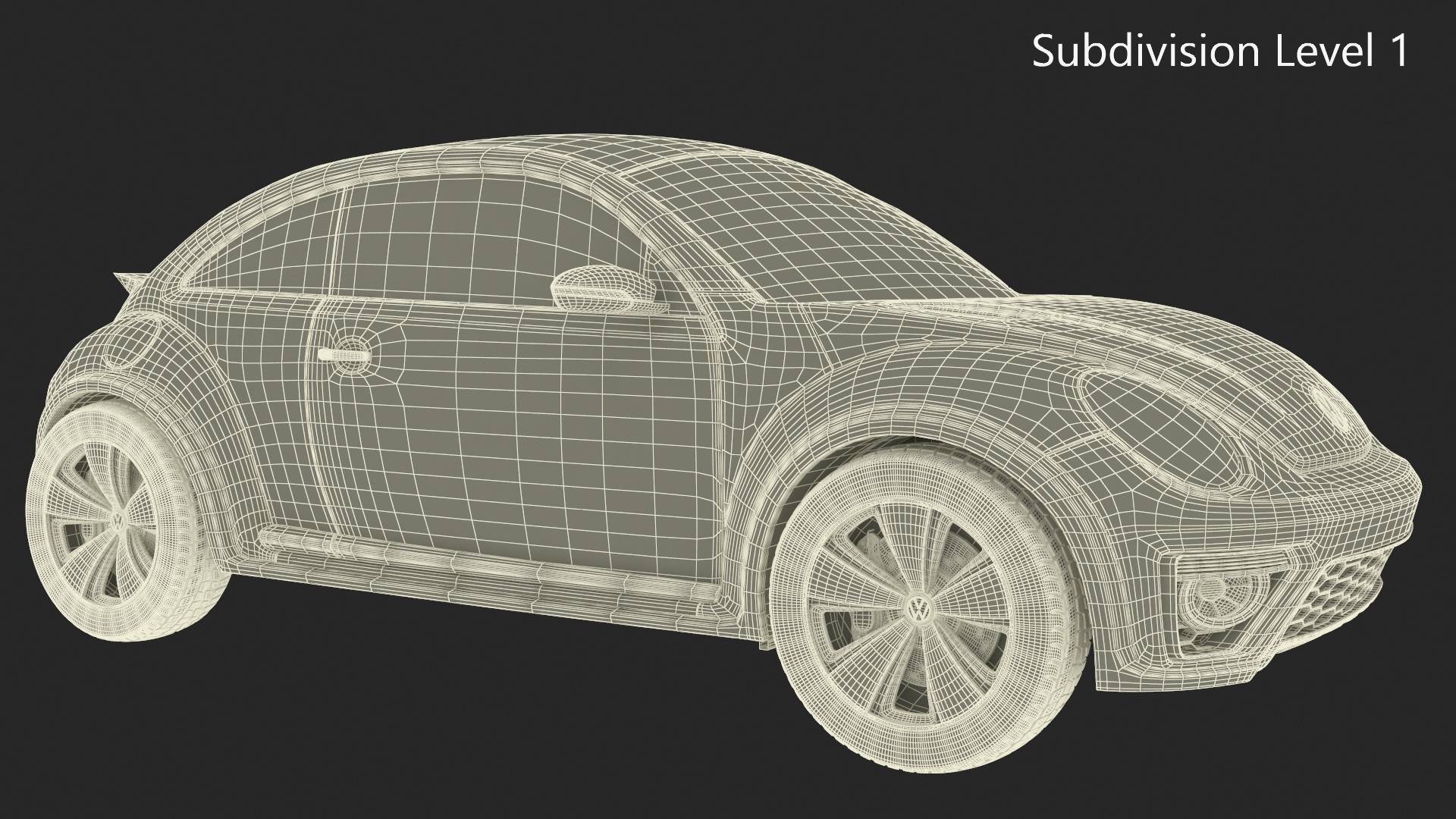 Volkswagen Beetle Compact Car 3D model