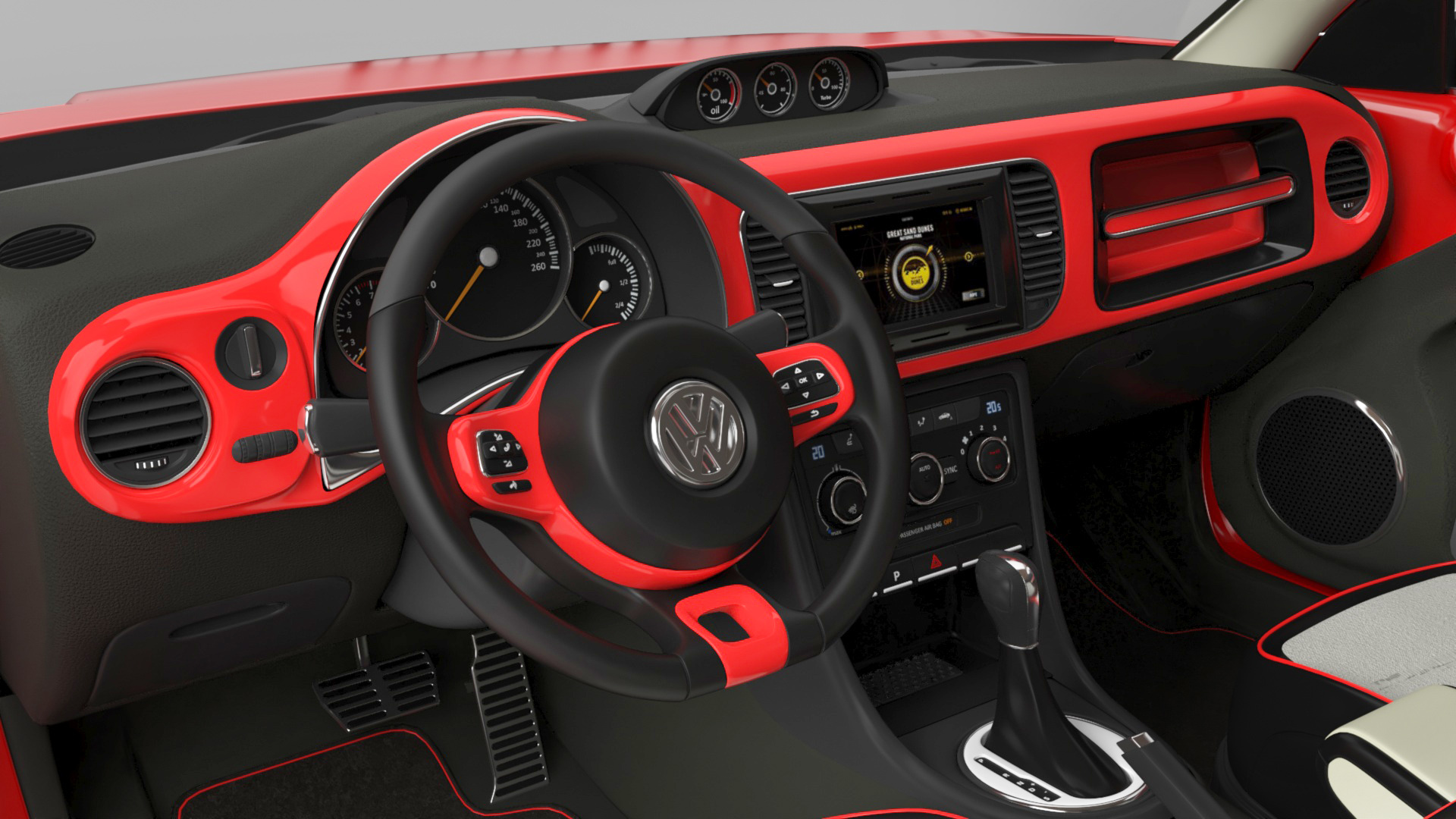 Volkswagen Beetle Compact Car 3D model
