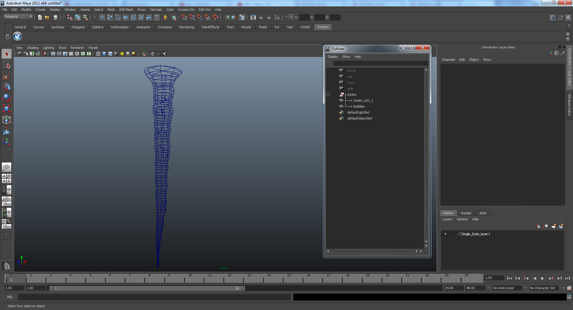 3D Single Icicle model