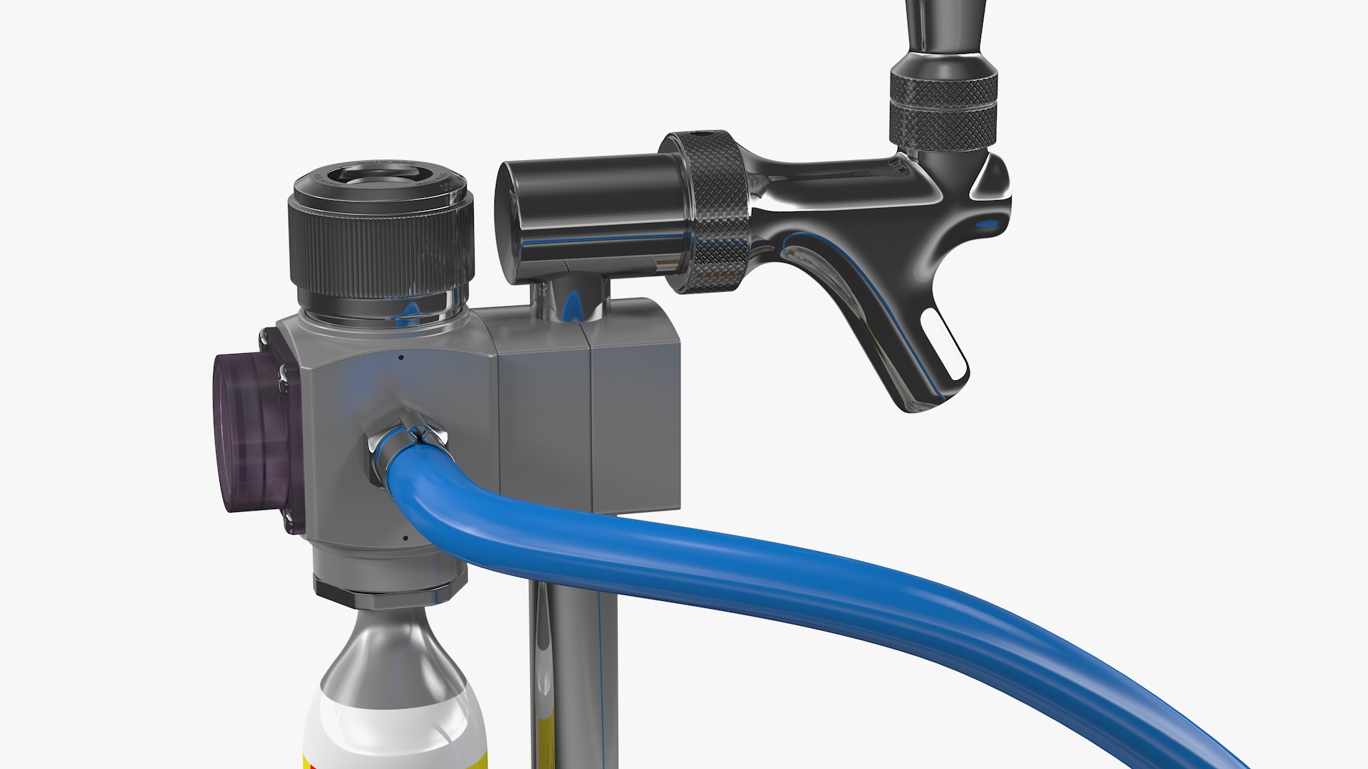 Beer Keg 50L with Leland CO2 Picnic Tap 3D model