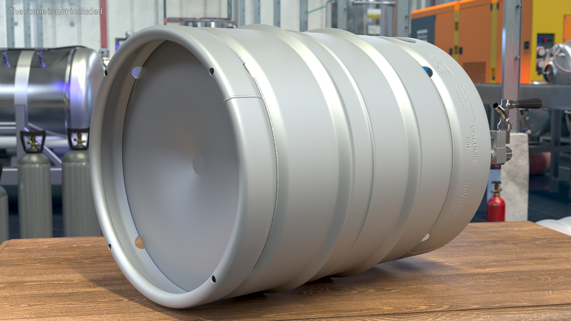 Beer Keg 50L with Leland CO2 Picnic Tap 3D model