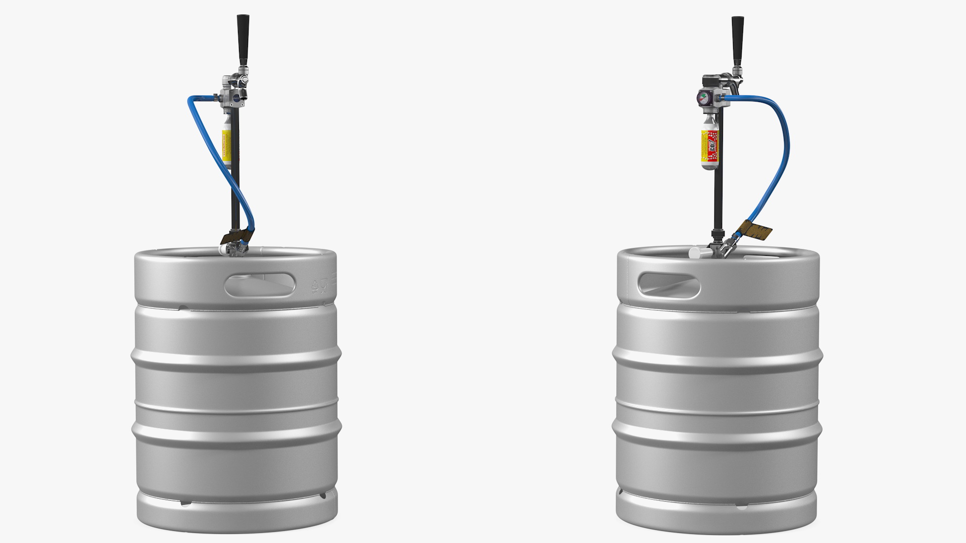 Beer Keg 50L with Leland CO2 Picnic Tap 3D model