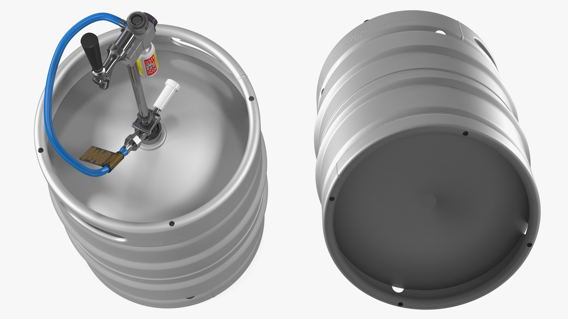 Beer Keg 50L with Leland CO2 Picnic Tap 3D model