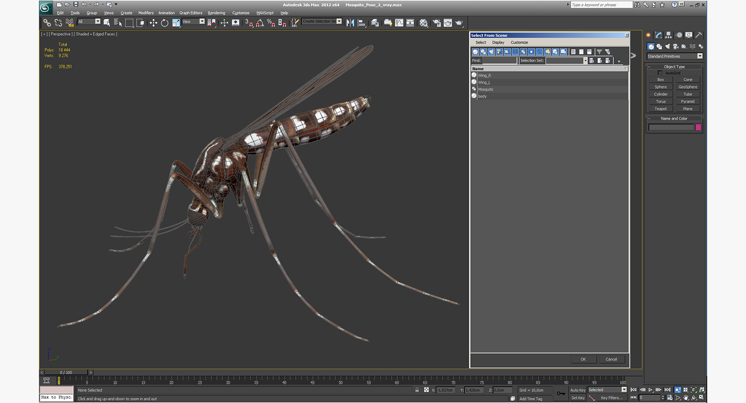 3D model Mosquito Pose 2