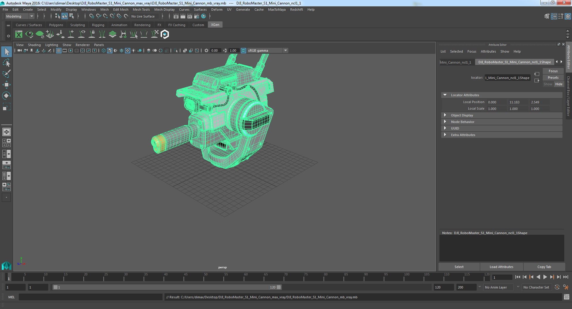 DJI RoboMaster S1 Mini Cannon 3D model