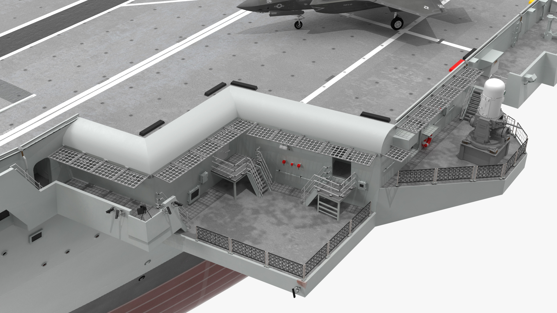 3D model HMS Queen Elizabeth with F35 planes