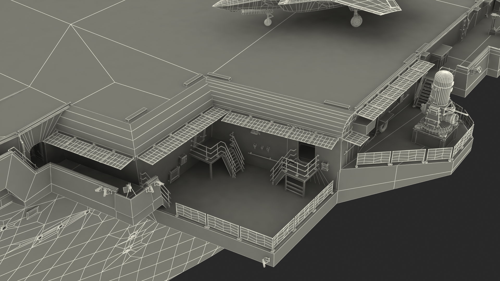 3D model HMS Queen Elizabeth with F35 planes